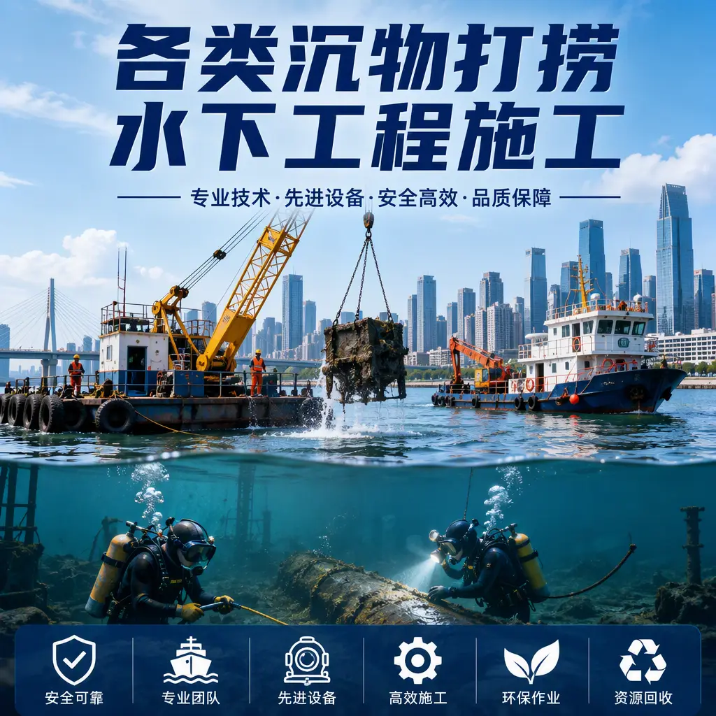 耿马各类沉物打捞，水下工程施工