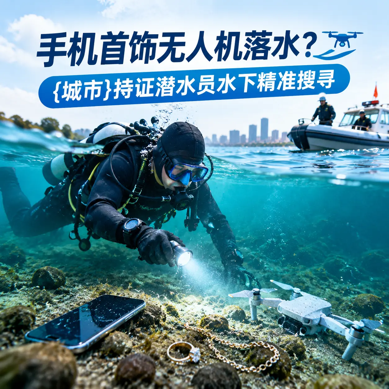 手机首饰无人机落水？耿马持证潜水员水下精准搜寻